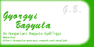 gyorgyi bagyula business card